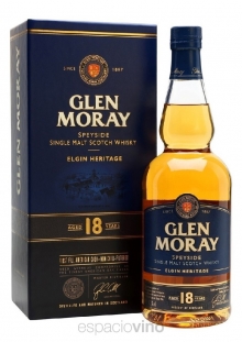 WHISKY SCOTCH SINGLE MALT GLEN MORAY HERITAGE 18 AÑOS  X 700 CC