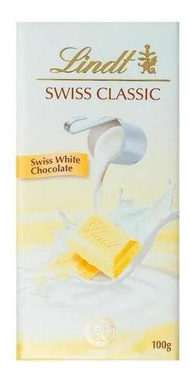CHOCOLATE LINDT SWISS CLASSIC WHITE X 100 GR